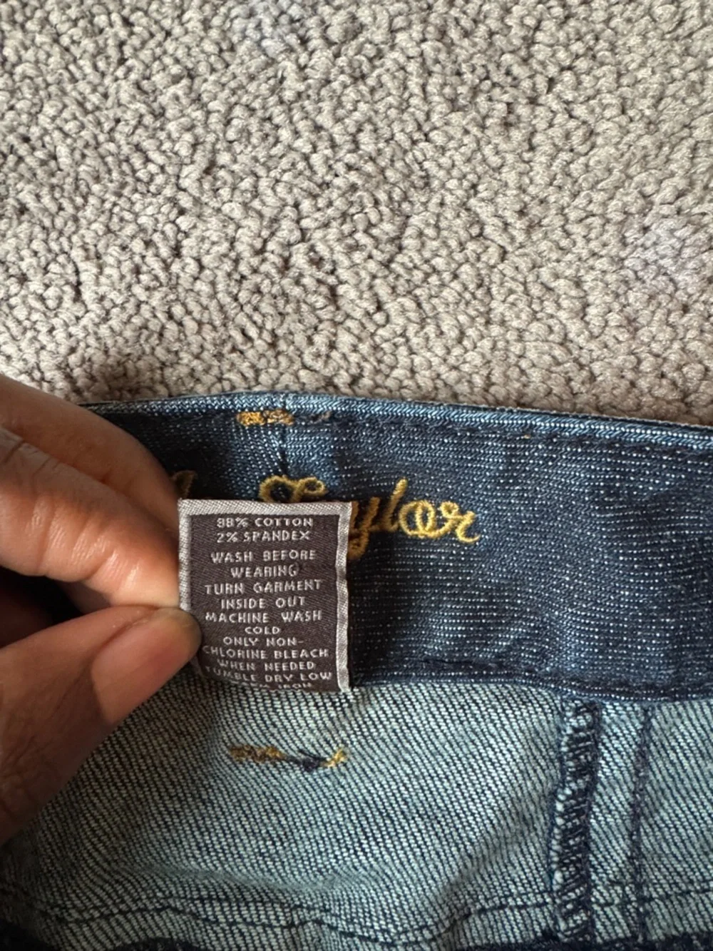 Ann Taylor Dark Wash Denim Mini Skirt Classic A-Line Petite SIZE 8P